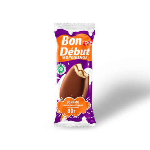 ЭСКИМО	в шоколадной глазури со сгущенкой 80г